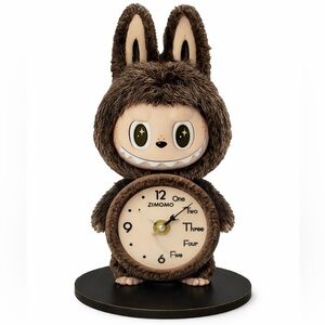 Zimomo Labubu Wood Curves Clock